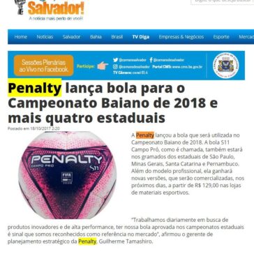 Penalty lança bola para o Campeonato Baiano de 2018 e mais quatro estaduais – Diga, Salvador!