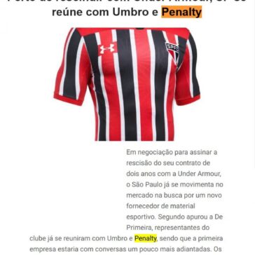 Perto de rescindir com Under Armour, SP se reúne com Umbro e Penalty – SPFC Online