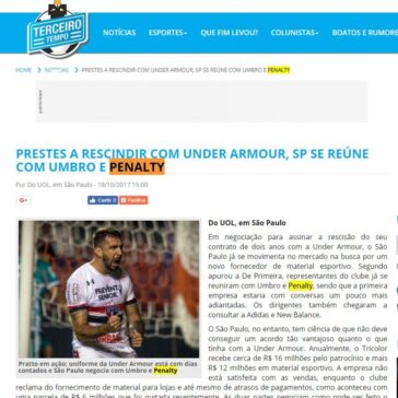Prestes a rescindir com Under Armour, SP se reúne com Umbro e Penalty – Terceiro Tempo