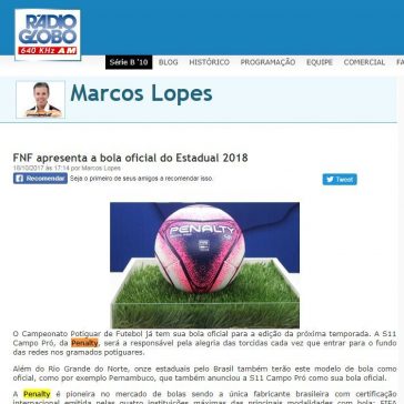 FNF apresenta a bola oficial do Estadual 2018 – Tribuna do Norte