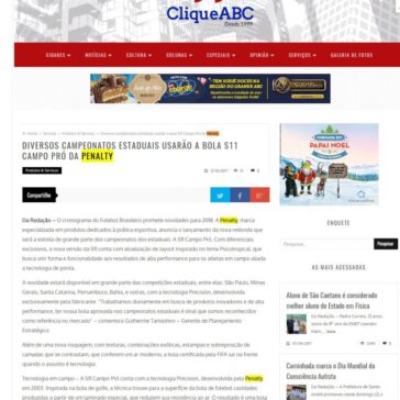 Diversos campeonatos estaduais usarão a bola S11 Campo Pró da Penalty –
