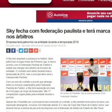 Sky fecha com federação paulista e terá marca nos árbitros – Máquina do Esporte