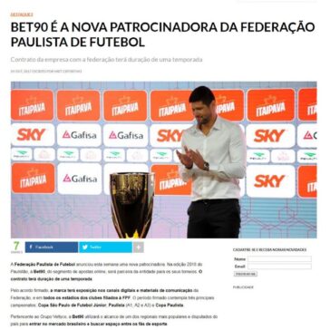 Bet90 é a nova patrocinadora da Federação Paulista de Futebol – Marketing Esportivo
