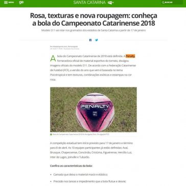 Rosa, texturas e nova roupagem: conheça a bola do Campeonato Catarinense 2018 – Globo Esporte