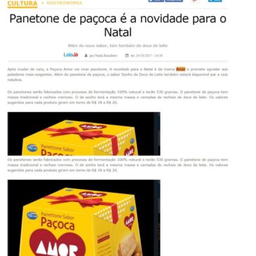 Panetone de paçoca é a novidade para o Natal – Leia Já