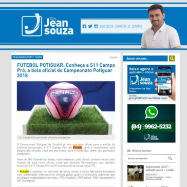 FUTEBOL POTIGUAR: Conheça a S11 Campo Pró, a bola oficial do Campeonato Potiguar 2018 – Jean Souza