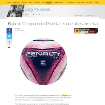 Bola do Campeonato Paulista terá detalhes em rosa – UOL