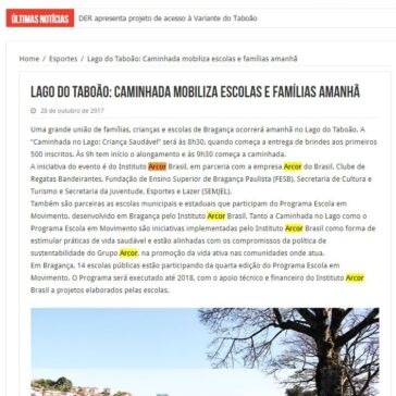 Lago do Taboão: Caminhada mobiliza escolas e famílias amanhã – Gazeta Bragantina