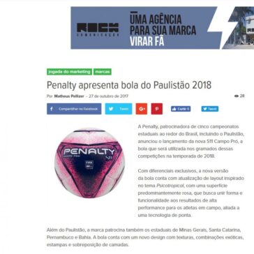 Penalty apresenta bola do Paulistão 2018 – Abc da Comunicação