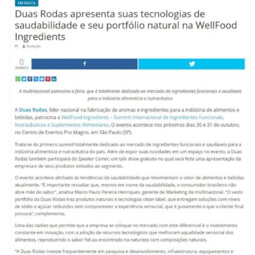 Duas Rodas apresenta suas tecnologias de saudabilidade e seu portfólio natural na WellFood Ingredients – Blog Alice Glitz