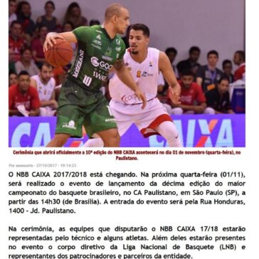 Evento de lançamento do NBB CAIXA 17/18 – Edson Sombra