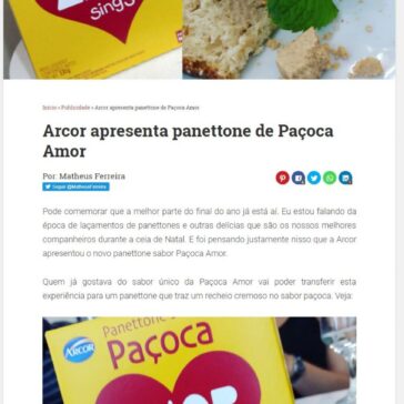 Arcor apresenta panettone de Paçoca Amor – Geek Publicitário