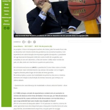 ‘Queremos ser líderes no Brasil atrás do futebol’, afirma dirigente do NBB – LanceNet