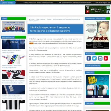 São Paulo negocia com 7 empresas fornecedoras de material esportivo – Show de Camisas