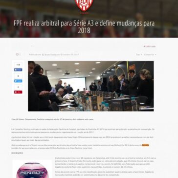 FPF realiza arbitral para Série A3 e define mudanças para 2018 – Ecnoroeste