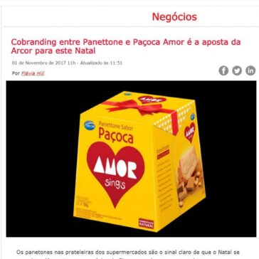 Cobranding entre Panettone e Paçoca Amor é a aposta da Arcor para este Natal – Adnews