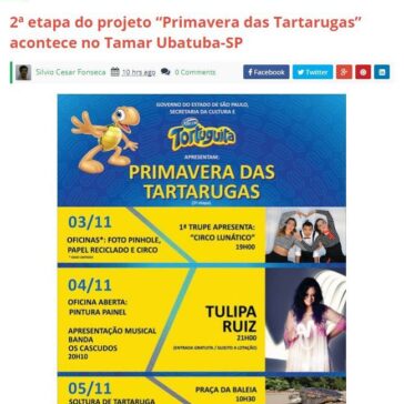 2ª etapa do projeto “Primavera das Tartarugas” acontece no Tamar Ubatuba-SP – Acontece em Ubatuba