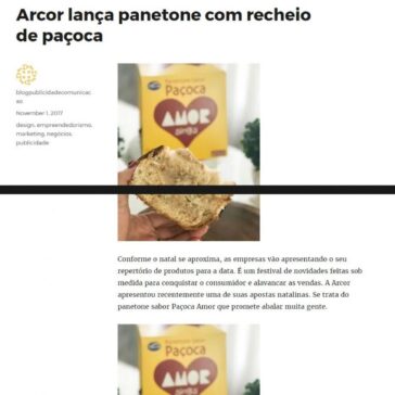 Arcor lança panetone com recheio de paçoca – Blog de Publicidade e Comunicação