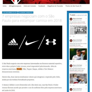 7 empresas negociam com o São Paulo para estampar camisa em 2018 – Blog do São Paulo