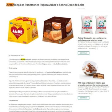 Arcor lança os Panettones Paçoca Amor e Sonho Doce de Leite – Clube da Embalagem