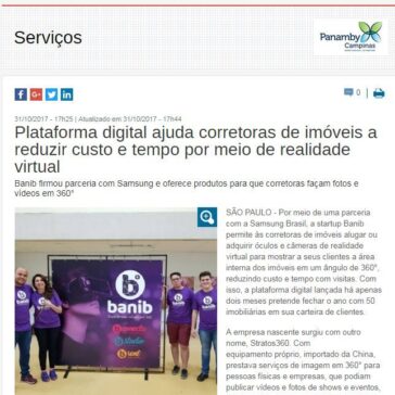Plataforma digital ajuda corretoras de imóveis a reduzir custo e tempo por meio de realidade virtual – DCI (On-line)