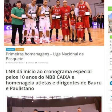Primeiras homenagens – Liga Nacional de Basquete – Jornais Virtuais