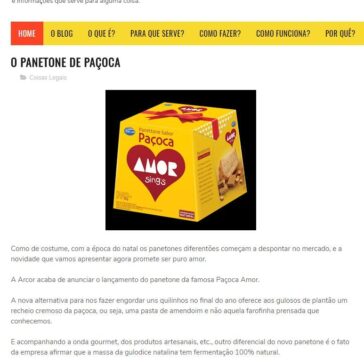 O Panetone de Paçoca – Mas Para que Serve