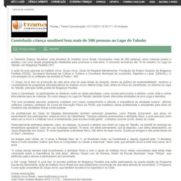Caminhada criança saudável leva mais de 500 pessoas ao Lago do Taboão – Maxpress Net