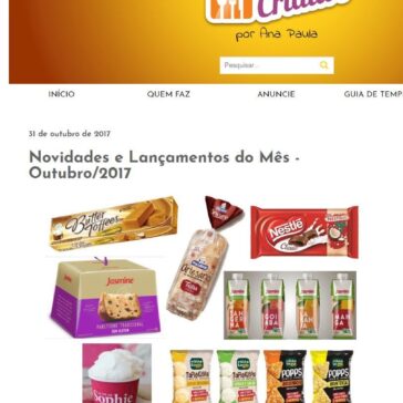 Novidades e Lançamentos do Mês – Outubro/2017 – Menu Criativo