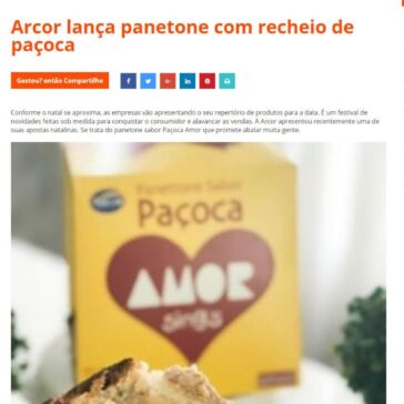Arcor lança panetone com recheio de paçoca – Plugcitários