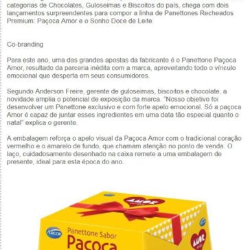 Arcor apresenta Amor e Sonho em forma de Panettones – Rede Press