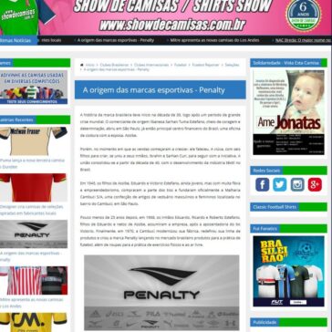 A origem das marcas esportivas – Penalty – Show de Camisas