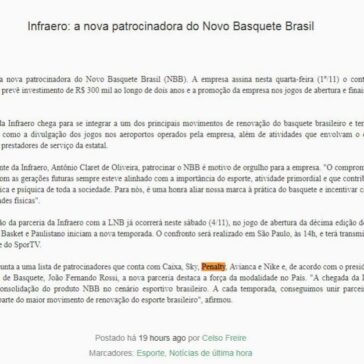 Infraero: a nova patrocinadora do Novo Basquete Brasil – Socel News