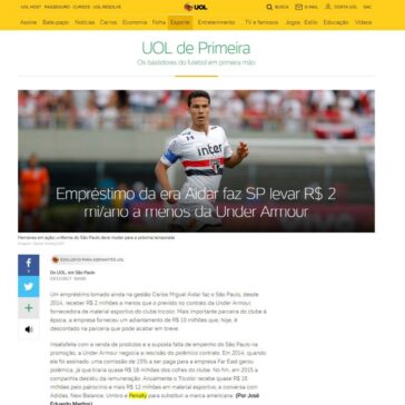 Empréstimo da era Aidar faz SP levar R$ 2 mi/ano a menos da Under Armour – UOL