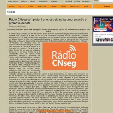 Rádio CNseg completa 1 ano, estreia nova programação e promove debate – CQCS