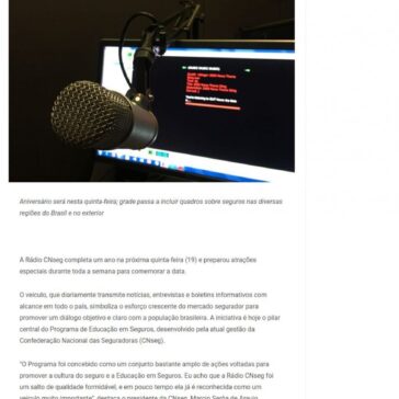 Rádio CNseg completa 1 ano, estreia nova programação e promove debate – Panorama Seguro