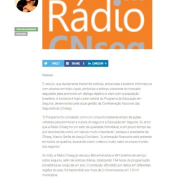 Rádio CNseg completa 1 ano, estreia nova programação e promove debate – Sonho Seguro