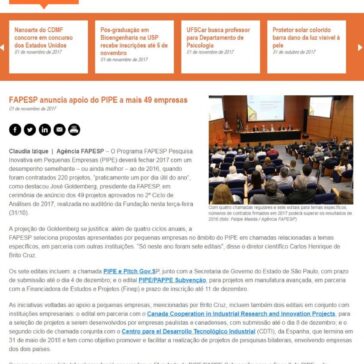FAPESP anuncia apoio do PIPE a mais 49 empresas – Agência FAPESP