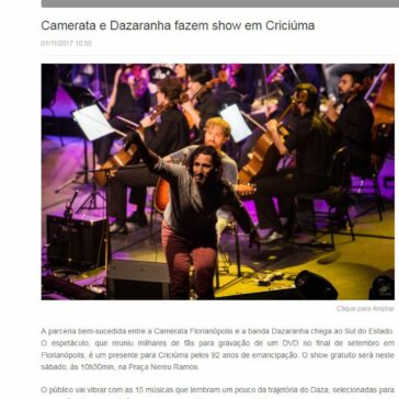 Camerata e Dazaranha fazem show em Criciúma – Clic A Tribuna