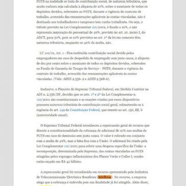 Considerações sobre a “multa” dos 10% do FGTS – JusBrasil