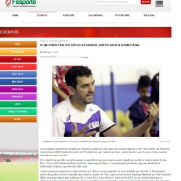 O quarentão do vôlei atuando junto com a garotada – Fesport