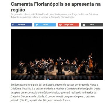 Camerata Florianópolis se apresenta na região – Revista W3