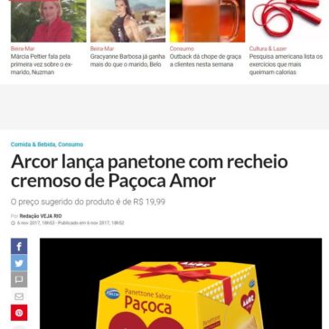 Arcor lança panetone com recheio cremoso de Paçoca Amor – Veja Rio Online