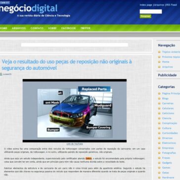 Veja o resultado do uso peças de reposição não originais à segurança do automóvel – Negócio Digital