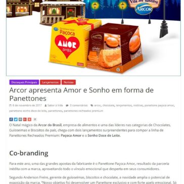 Arcor apresenta Amor e Sonho em forma de Panettones – Sabor à Vida Gastronomia