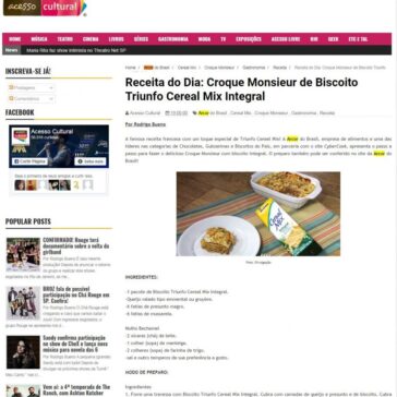 Receita do Dia: Croque Monsieur de Biscoito Triunfo Cereal Mix Integral – Acesso Cultural