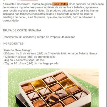 Receita da Selecta: Trufa de Corte Natalina – Rede Press