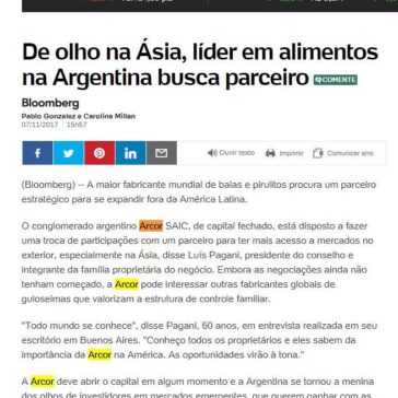 De olho na Ásia, líder em alimentos na Argentina busca parceiro – UOL