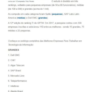 Conheça as melhores para trabalhar em TI – Baguete