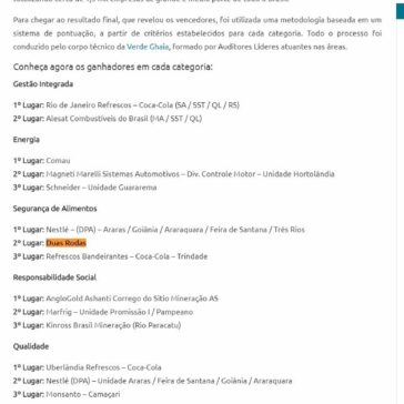 Premiados Compliance Brasil 2017 – Grupo Verde Ghaia